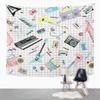 Suklly Tapestry Wall Hanging Music Retro 80S 90S Musical Instruments and Cassette Players Home Decor Polyester Living Bedroom Dorm 60 X 80 Inches Picnic Mat Beach Towel Bed Cover view 1