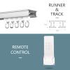 Electric Curtain Tracks 87"-244" Smart Curtains Motorized Opener Curtains Rod with Remote Control (157'') view 3