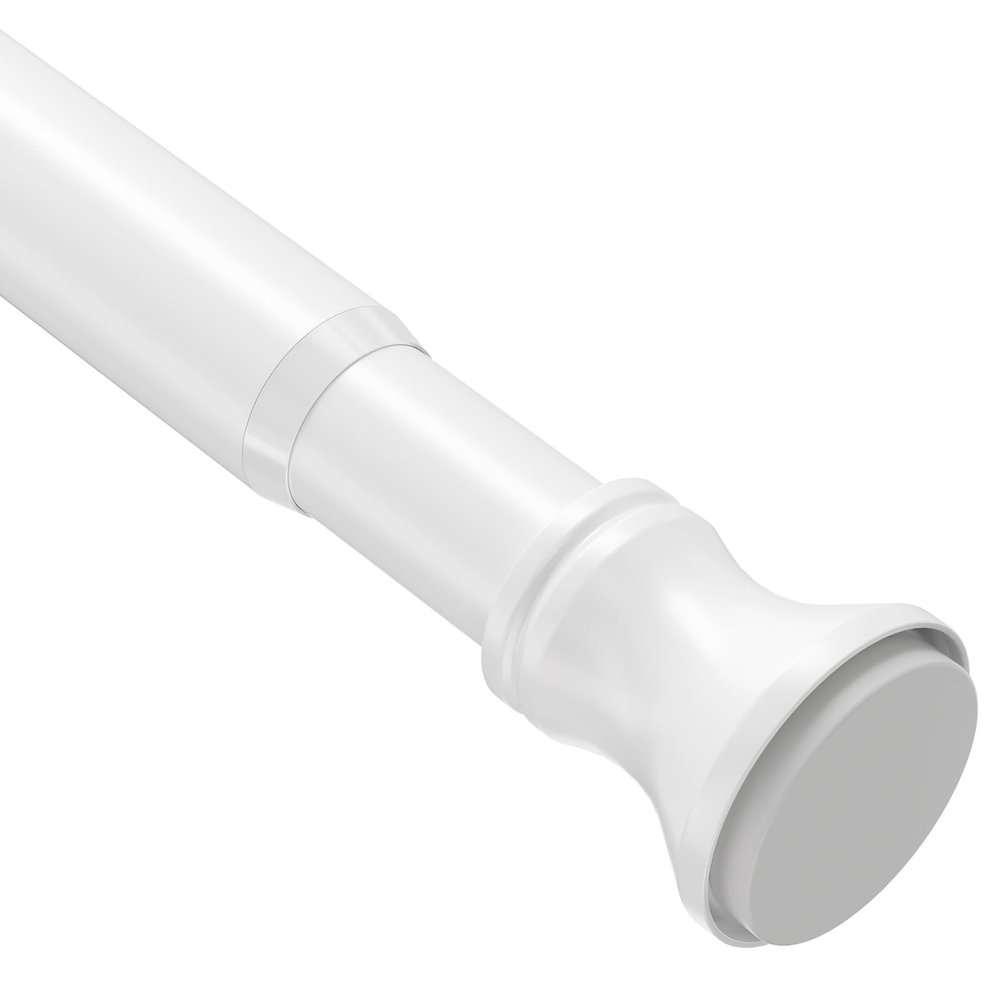 Amazer Spring Tension Shower Curtain Rod, 42-72 Inches Rust-Resistance Tension Curtain Rod Bathroom Rod, Adjustable Shower Curtain Rod No Drill, White