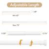 Amazer Spring Tension Shower Curtain Rod, 42-72 Inches Rust-Resistance Tension Curtain Rod Bathroom Rod, Adjustable Shower Curtain Rod No Drill, White view 2