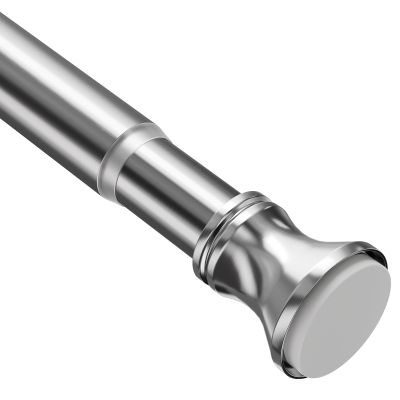 Amazer Spring Tension Shower Curtain Rod, 54-90 Inches Rust-Resistance Tension Curtain Rod Bathroom Rod, Adjustable Shower Curtain Rod No Drill, Chrome