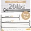 Amazer Spring Tension Shower Curtain Rod, 54-90 Inches Rust-Resistance Tension Curtain Rod Bathroom Rod, Adjustable Shower Curtain Rod No Drill, Chrome view 4