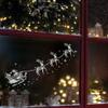 NAKLEO Christmas Painting Stencil, Reusable Plastic Artificial Snow Spray Stencil for Window Decoration, S 11.8x16.5, Christmas Patterns, Snowflake Santa Sleigh view 2