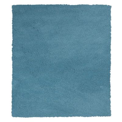 HomeRoots Decor 3'3" x 5'3" Polyester Highlighter Blue Area Rug