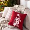 NAKLEO Christmas Painting Stencil, Reusable Plastic Artificial Snow Spray Stencil for Window Decoration, M 16.9x25.2, Christmas Patterns, Snowman view 3