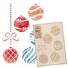 NAKLEO Christmas Painting Stencil, Reusable Plastic Artificial Snow Spray Stencil for Window Decoration, M 16.9x25.2, Christmas Patterns, Christmas Ball Bauble view 1