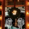 NAKLEO Christmas Painting Stencil, Reusable Plastic Artificial Snow Spray Stencil for Window Decoration, L 23.2x37.4, Christmas Patterns, Santa Claus view 2