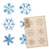 NAKLEO Christmas Painting Stencil, Reusable Plastic Artificial Snow Spray Stencil for Window Decoration, M 16.9x25.2, Christmas Patterns, Snowflakes view 1