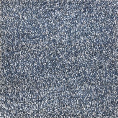 HomeRoots Polyester 8' x 11' 'Indigo and Ivory Heather Shag Area Rug