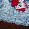 HomeRoots Polyester 8' x 11' 'Indigo and Ivory Heather Shag Area Rug view 3