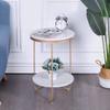 Coffee Tables WFF Marble Side Table, Metal Frame/Bedside Table/Sofa Table Telephone Table, Can Be Used for Bedside Sofa Reading, Gold view 2