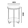 Coffee Tables WFF Marble Side Table, Metal Frame/Bedside Table/Sofa Table Telephone Table, Can Be Used for Bedside Sofa Reading, Gold view 3