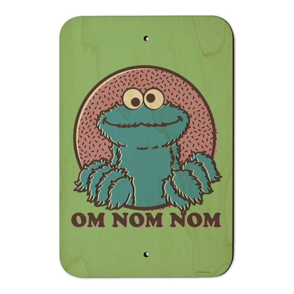 GRAPHICS & MORE Sesame Street Cookie Monster Om Nom Nom Home Business Office Sign