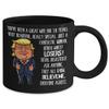 10th Wedding Anniversary for Wife Donald Trump Black Coffee Mug Happily Married Gifts You've Been A Great Wife For 10 Years Funny Gag Gifts From Husba view 2