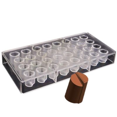 36 cavities round cylinder sticks shape polycarbonate PC chocolate mold sweet ice mould candy making molds DIY bakery stuff