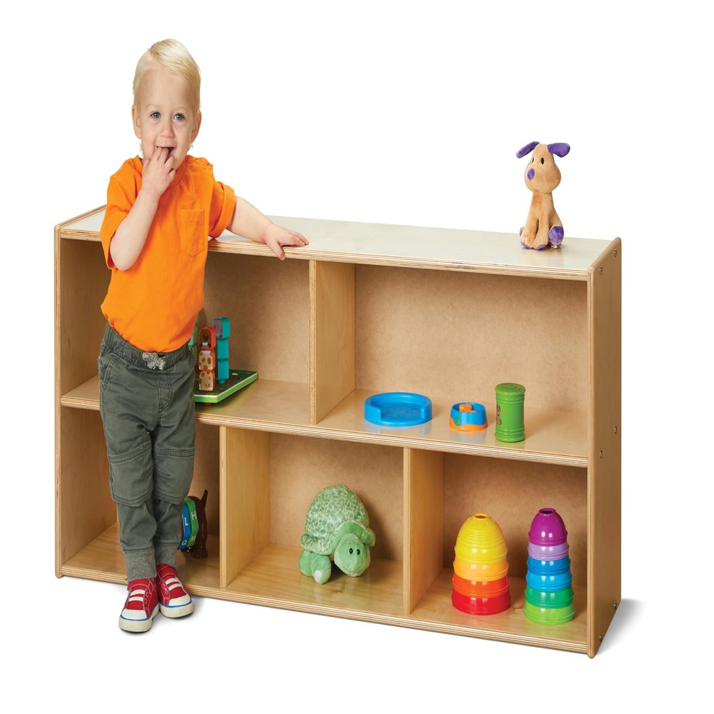 Jonti-Craft Young Time 7045YT Toddler Single Storage Unit Shelves - Kids Classroom Storage Shelf