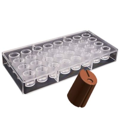 32 cavities oval stick cylinder shape cube polycarbonate PC chocolate mold ice cube mould candy making molding tools DIY bakery