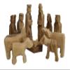 Bethlehem Gifts TM Carved from Bethlehem Olive Wood Christmas Nativity Story Figurines (3" Simple Figurines) view 1