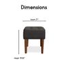 Elle Decor Aria Upholstered Ottoman Food Rest Stool with Classic Button Tufted Style, Extra Seating for Modern Home, Compact Size for Small Space, Gray view 3