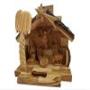Carved from Bethlehem Olive Wood Christmas Nativity Story Set with Stable (Alabaster Set) view 3