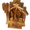 Carved from Bethlehem Olive Wood Christmas Nativity Story Set with Stable (Alabaster Set) view 4