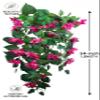 2pcs Silk Bougainvillea Vine Plant 34inch Artificial Flowers Cascade for Wedding Arch Decor, Silk Hanging Flower Garland for Backdrop, Party, Garden & Home Decoration (Magenta) view 3