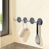 MroMax Stainless Steel Wall Hook, 150mm Height White Elephant Nose Wall Mounted Coat Hooks for Hanging Bathroom Robe, Coat, Kitchen Utensil and Bag,1Pc view 3