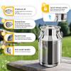 30L / 7.95Gallon Transport Cans Stainless Steel Milk Can Milk Bucket Wine Pail Bucket Milk Can Tote Jug with Sealed Lid Heavy Duty Wine Pail Liquid Storage view 4