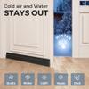 GroTheory 2 Pack Under Door Draft Stopper, Home Improvement, Weather Stripping Door Seal, Bottom of Door Sweep, Garage Window Blocker Noise Dust Insulation Draft Guard, 39" L, Black view 2