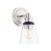 Quorum 509-1-65 Transitional One Light Wall Mount from Dunbar Collection in Pewter, Nickel, Silver Finish, view 2