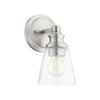 Quorum 509-1-65 Transitional One Light Wall Mount from Dunbar Collection in Pewter, Nickel, Silver Finish, view 4
