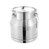 20L/5.3Gallon Stainless Steel Milk Can Wine Pail Bucket Water Jug Liquid Storage Pail w/Lid Commercial Fermentation Barrel Heavy Duty Liquid Storage Kitchen Rice Cereal Grain Coffee Bean Container view 1