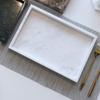 StonePlus Natural Marble Storage Vanity Tray, Cosmetics Jewelery Tray, Kitchen Organizer, Coffee Table Tray (Volakas White, Glossy Surface, 11.8L x 7.87W x 1.18H) view 3