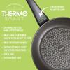 Prestige Thermo Smart Pots and Pans Sets Non Stick with Heat Indicators - Induction Hob Pan Set of 5, PFOA Free, Dishwasher Safe Cookware, Made In Italy, Black view 2