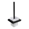 GLYYR Toilet Brush Holder Rust Proof Wall Mounted Storage Rust Proof Toilet Brush Holder for Home Bathroom Hotel Bathroom Accessories,Black view 1