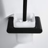 GLYYR Toilet Brush Holder Rust Proof Wall Mounted Storage Rust Proof Toilet Brush Holder for Home Bathroom Hotel Bathroom Accessories,Black view 2