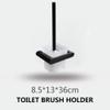 GLYYR Toilet Brush Holder Rust Proof Wall Mounted Storage Rust Proof Toilet Brush Holder for Home Bathroom Hotel Bathroom Accessories,Black view 3