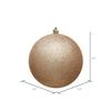 2.4" CAF Latte Glitter Ball 24/Bag view 2