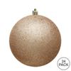 2.4" CAF Latte Glitter Ball 24/Bag view 3