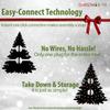 Christmas Time 6.5-Ft Silverado Pine White Flocked Slim Artificial Christmas Tree with EZ Connect Warm White LED Lights | Realistic Foliage | Stand Included | Foldable | Xmas Decor | CT-SV065-LEDFL view 3