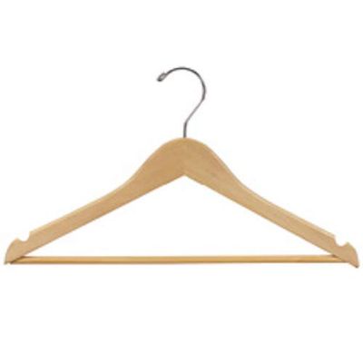 All Purpose Natural Wood Hanger 17 Inches - Case of 50