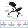 ProErgo Pneumatic Ergonomic Kneeling Chair | Fully Adjustable Mobile Office Seating | Improve Posture to Relieve Neck & Back Pain | Easy Assembly | Use in Home, Office & Classroom view 3