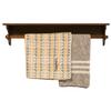 Rustic Red Door Co. Mounted Quilt Rack - Amish Made Quilt Hangers for Wall Hangings with Display Shelf - Rustic Quilt Wall Hangers for Twin to King Blankets (Cherry Wood, Cherry Stain, 42" L) view 3