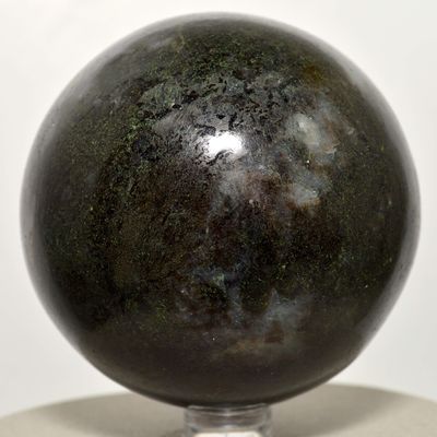 71mm 1.2lb Blue Iolite Sphere Natural Cordierite Mineral Ball Polished Dichroite Crystal Water Sapphire Stone - India + Stand