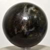 71mm 1.2lb Blue Iolite Sphere Natural Cordierite Mineral Ball Polished Dichroite Crystal Water Sapphire Stone - India + Stand view 2