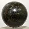 71mm 1.2lb Blue Iolite Sphere Natural Cordierite Mineral Ball Polished Dichroite Crystal Water Sapphire Stone - India + Stand view 3