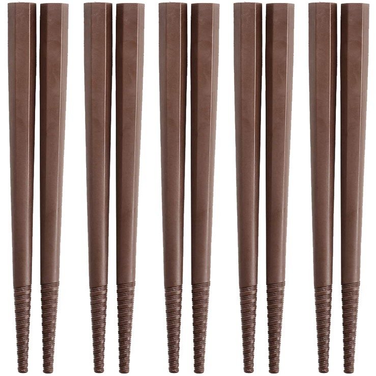 Akebono PM-106 Tornado Chopsticks, Brown, 8.9 inches (22.5 cm), Set of 5, Made in Japan