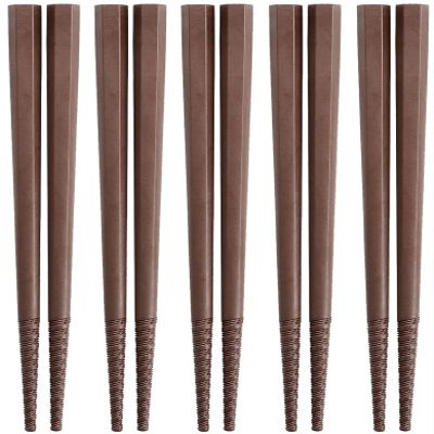 Akebono PM-105 Tornado Chopsticks, Brown, 8.3 inches (21 cm), Set of 5, Made in Japan