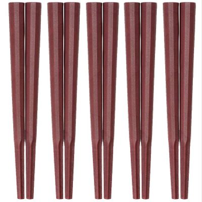 Akebono GM-4014 Decagonal Round Noodle Chopsticks, 8.3 inches (21 cm), Set of 5, Made in Japan