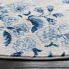 Martha Stewart x SAFAVIEH Area Rug Collection - 6'7" Round, Cream & Blue, Floral Pattern, Non-Shedding & Easy Cleaning, Ideal for Living Room, Bedroom, Office, Dining Space (MSR2856D) view 4